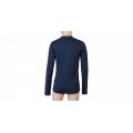SENSOR MERINO DF LOGO juniorské triko dl.rukáv deep blue
