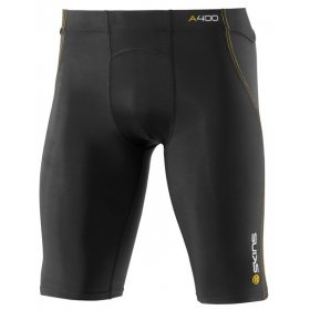 Skins Bio A400 Mens Black/Yellow Half Tights