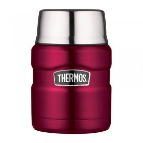 Thermos Style 470 ml se skládací lžící a šálkem malinová