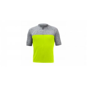 SENSOR CYKLO MOTION pánský dres kr.rukáv celozip neon yellow/šedá