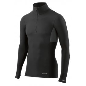 Skins DNAmic Thermal Men's Compression L/S Mock Neck with zip black/charcoal