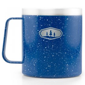 GSI Outdoors Glacier Stainless Camp Cup blue speckle