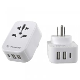 Lifeventure World to US Travel Adaptor with USB (& USB C)