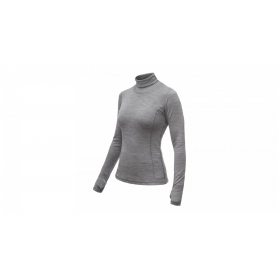 SENSOR MERINO BOLD dámské triko dl.rukáv roll neck cool gray