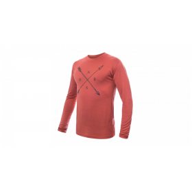 SENSOR MERINO ACTIVE SNSR pánské triko dl.rukáv terracotta