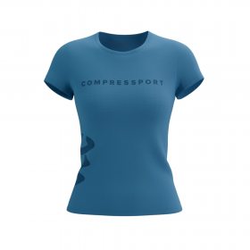 COMPRESSPORT LOGO SS TSHIRT W pacific coast/estate blue