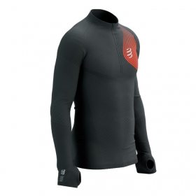 COMPRESSPORT WINTER TRAIL POSTURAL LS TOP M black/red