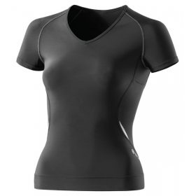 Skins Bio A400 Womens Black/Silver Top Short Sleeve