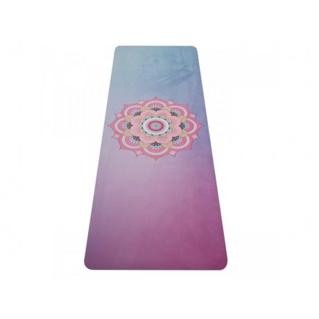 YATE Yoga Mat přírodní guma - vzor Z modrá/růžová