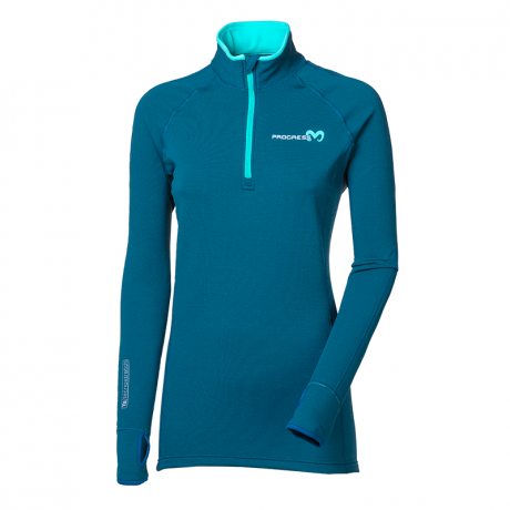 Progress TISPA ZIP MERINO petrol