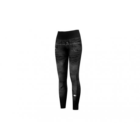 Crazy Idea Fuseaux Kinsej Printed Woman print dark jeans